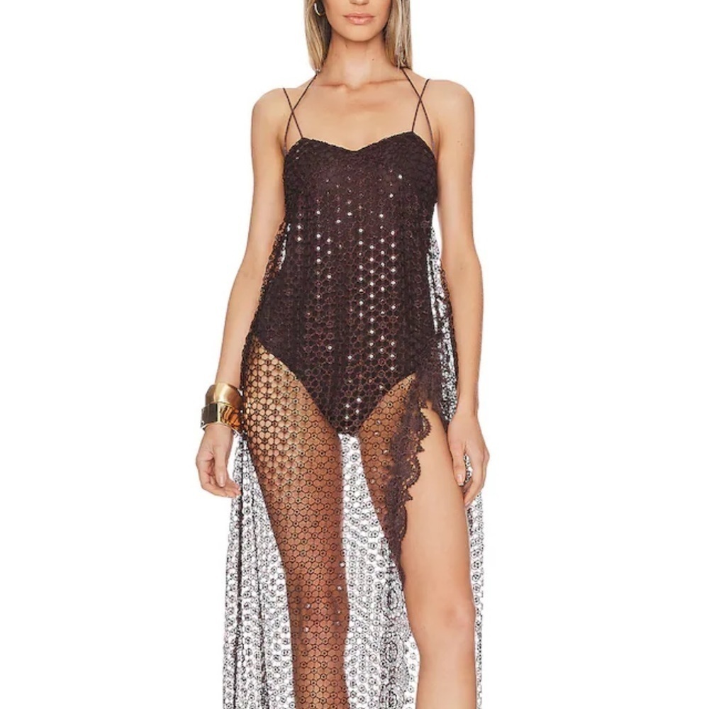 Free People Smoke & Mirrors Chocolate Bodysuit Swimsuit - Picture 8 of 15